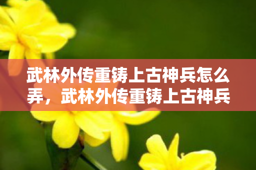 武林外传重铸上古神兵怎么弄,武林外传重铸上古神兵 武林外传重铸上古神兵怎么弄,武林外传重铸上古神兵