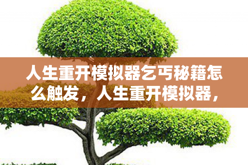 人生重开模拟器乞丐秘籍怎么触发,人生重开模拟器,乞丐之路的启示 人生重开模拟器乞丐秘籍怎么触发,人生重开模拟器,乞丐之路的启示