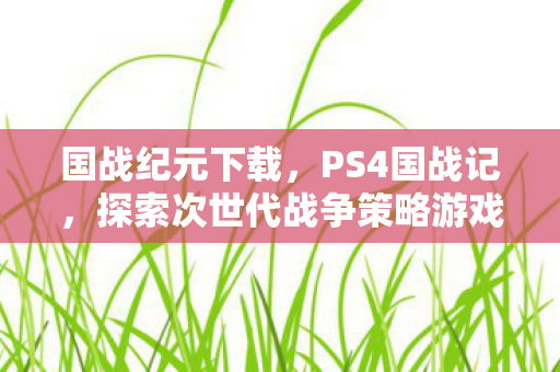国战纪元下载,PS4国战记,探索次世代战争策略游戏的魅力 国战纪元下载,PS4国战记,探索次世代战争策略游戏的魅力