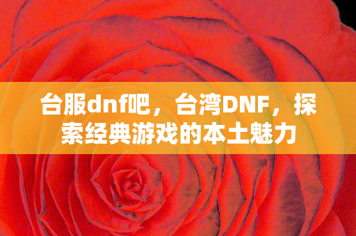 台服dnf吧,台湾DNF,探索经典游戏的本土魅力 台服dnf吧,台湾DNF,探索经典游戏的本土魅力