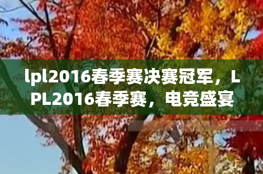 lpl2016春季赛决赛冠军,LPL2016春季赛,电竞盛宴的辉煌与荣耀 lpl2016春季赛决赛冠军,LPL2016春季赛,电竞盛宴的辉煌与荣耀