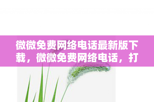 微微免费网络电话最新版下载,微微免费网络电话,打破距离,连接你我 微微免费网络电话最新版下载,微微免费网络电话,打破距离,连接你我