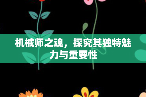 机械师之魂,探究其独特魅力与重要性 机械师之魂,探究其独特魅力与重要性