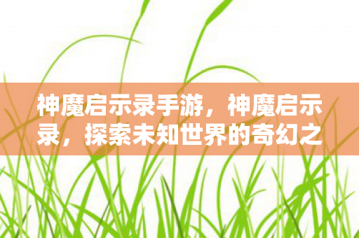 神魔启示录手游，神魔启示录，探索未知世界的奇幻之旅