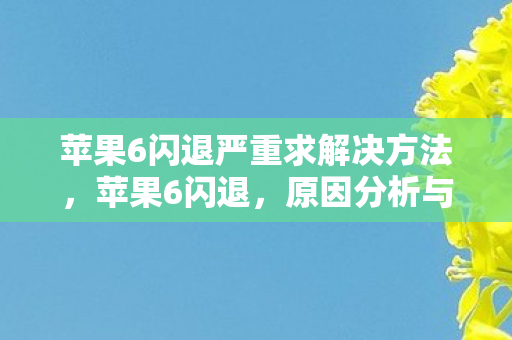 苹果6闪退严重求解决方法,苹果6闪退,原因分析与解决策略 苹果6闪退严重求解决方法,苹果6闪退,原因分析与解决策略