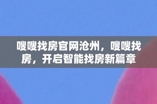 嗖嗖找房官网沧州，嗖嗖找房，开启智能找房新篇章