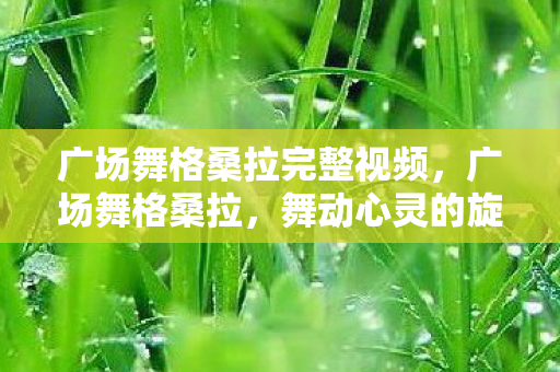 广场舞格桑拉完整视频，广场舞格桑拉，舞动心灵的旋律