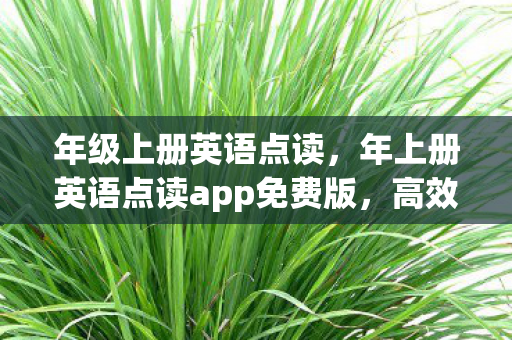 年级上册英语点读,年上册英语点读app免费版,高效学习英语的利器 年级上册英语点读,年上册英语点读app免费版,高效学习英语的利器