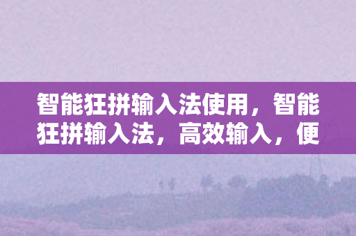 智能狂拼输入法使用,智能狂拼输入法,高效输入,便捷生活的智能选择 智能狂拼输入法使用,智能狂拼输入法,高效输入,便捷生活的智能选择