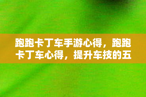 跑跑卡丁车手游心得,跑跑卡丁车心得,提升车技的五大秘诀 跑跑卡丁车手游心得,跑跑卡丁车心得,提升车技的五大秘诀