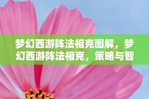 梦幻西游阵法相克图解,梦幻西游阵法相克,策略与智慧的碰撞 梦幻西游阵法相克图解,梦幻西游阵法相克,策略与智慧的碰撞