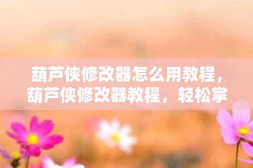 葫芦侠修改器怎么用教程,葫芦侠修改器教程,轻松掌握游戏数据修改技巧 葫芦侠修改器怎么用教程,葫芦侠修改器教程,轻松掌握游戏数据修改技巧