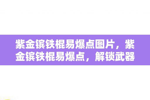 紫金镔铁棍易爆点图片，紫金镔铁棍易爆点，解锁武器威力的秘密