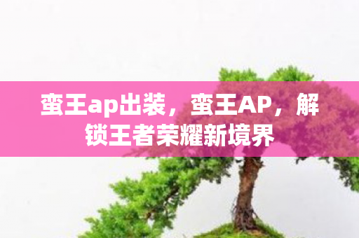 蛮王ap出装，蛮王AP，解锁王者荣耀新境界