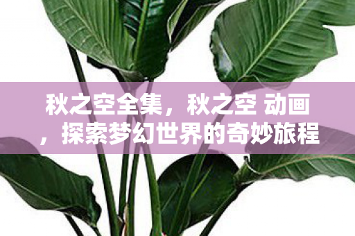 秋之空全集,秋之空 动画,探索梦幻世界的奇妙旅程 秋之空全集,秋之空 动画,探索梦幻世界的奇妙旅程