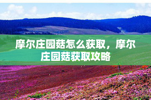 摩尔庄园菇怎么获取图片