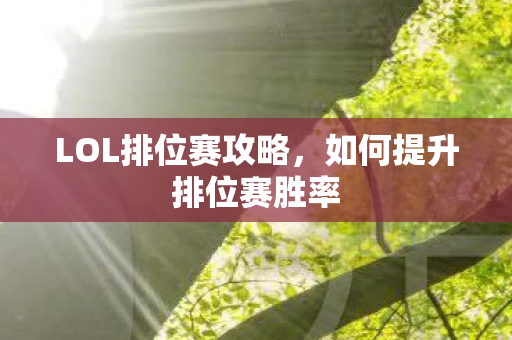 LOL排位赛攻略,如何提升排位赛胜率 LOL排位赛攻略,如何提升排位赛胜率