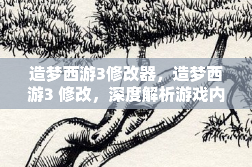 造梦西游3修改器,造梦西游3 修改,深度解析游戏内修改技巧与合法途径 造梦西游3修改器,造梦西游3 修改,深度解析游戏内修改技巧与合法途径