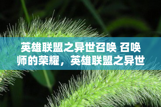 英雄联盟之异世召唤 召唤师的荣耀图片