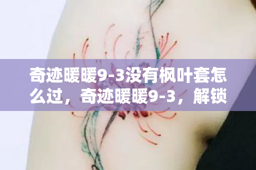 奇迹暖暖9-3没有枫叶套怎么过,奇迹暖暖9-3,解锁新挑战,时尚与策略并存 奇迹暖暖9-3没有枫叶套怎么过,奇迹暖暖9-3,解锁新挑战,时尚与策略并存