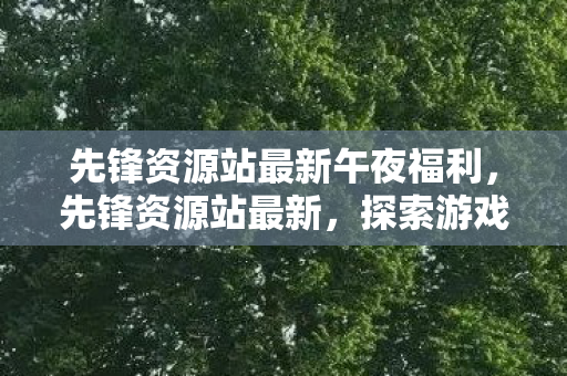 先锋资源站最新午夜福利,先锋资源站最新,探索游戏资源的新世界 先锋资源站最新午夜福利,先锋资源站最新,探索游戏资源的新世界