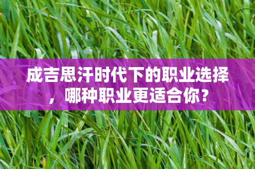 成吉思汗时代下的职业选择,哪种职业更适合你? 成吉思汗时代下的职业选择,哪种职业更适合你?