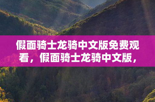 假面骑士龙骑中文版免费观看图片