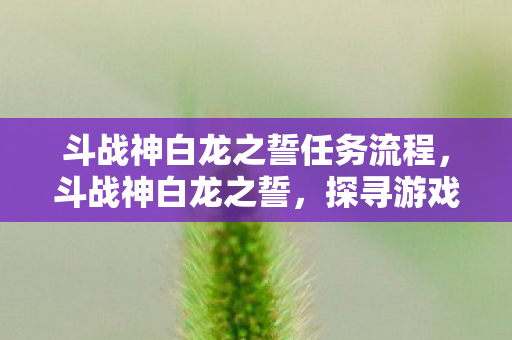 探寻游戏背后的故事与魅力图片