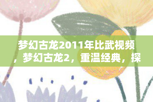 梦幻古龙2011年比武视频，梦幻古龙2，重温经典，探索未知江湖