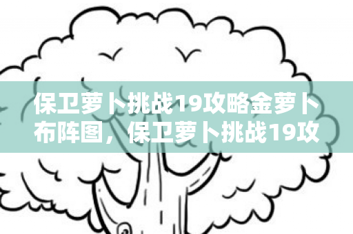 保卫萝卜挑战19攻略金萝卜布阵图图片