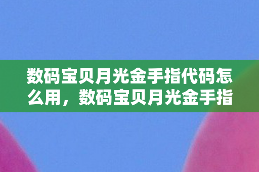 数码宝贝月光金手指代码怎么用图片