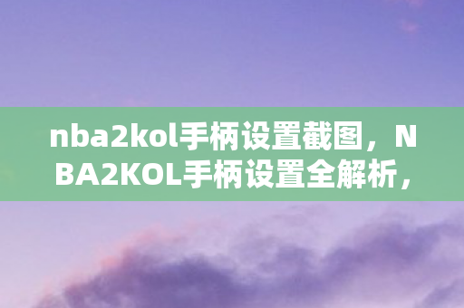 nba2kol手柄设置截图,NBA2KOL手柄设置全解析,打造个性化操作体验 nba2kol手柄设置截图,NBA2KOL手柄设置全解析,打造个性化操作体验