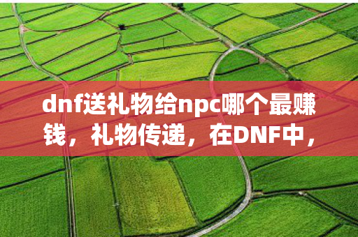dnf送礼物给npc哪个最赚钱图片