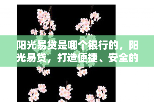 阳光易贷是哪个银行的图片