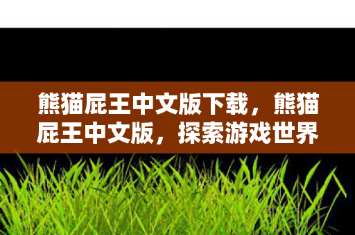 熊猫屁王中文版下载,熊猫屁王中文版,探索游戏世界的奇妙之旅 熊猫屁王中文版下载,熊猫屁王中文版,探索游戏世界的奇妙之旅
