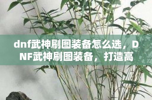 dnf武神刷图装备怎么选,DNF武神刷图装备,打造高效战斗力的必备神器 dnf武神刷图装备怎么选,DNF武神刷图装备,打造高效战斗力的必备神器