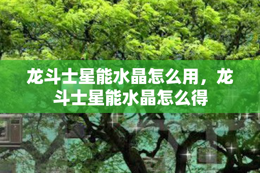 龙斗士星能水晶怎么用,龙斗士星能水晶怎么得 龙斗士星能水晶怎么用,龙斗士星能水晶怎么得