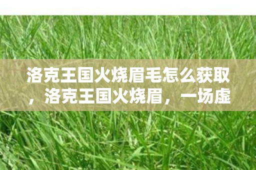 洛克王国火烧眉毛怎么获取图片