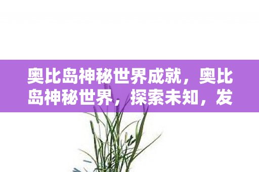 奥比岛神秘世界成就,奥比岛神秘世界,探索未知,发现惊喜 奥比岛神秘世界成就,奥比岛神秘世界,探索未知,发现惊喜