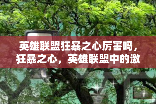 英雄联盟狂暴之心厉害吗，狂暴之心，英雄联盟中的激情与策略