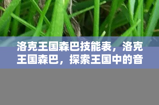 洛克王国森巴技能表,洛克王国森巴,探索王国中的音乐与舞蹈盛宴 洛克王国森巴技能表,洛克王国森巴,探索王国中的音乐与舞蹈盛宴
