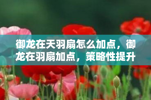 御龙在天羽扇怎么加点,御龙在羽扇加点,策略性提升角色战斗力的关键 御龙在天羽扇怎么加点,御龙在羽扇加点,策略性提升角色战斗力的关键