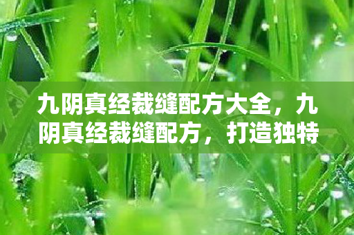 九阴真经裁缝配方大全,九阴真经裁缝配方,打造独特装备,提升角色实力 九阴真经裁缝配方大全,九阴真经裁缝配方,打造独特装备,提升角色实力