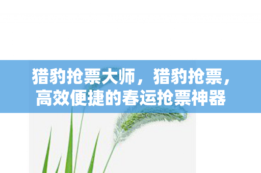 猎豹抢票大师,猎豹抢票,高效便捷的春运抢票神器 猎豹抢票大师,猎豹抢票,高效便捷的春运抢票神器