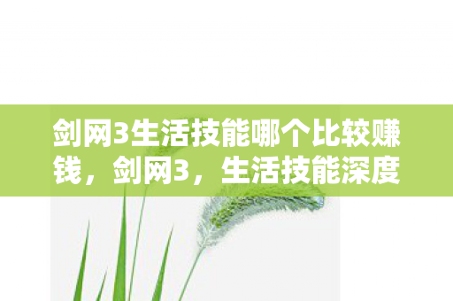 剑网3生活技能哪个比较赚钱,剑网3,生活技能深度解析 剑网3生活技能哪个比较赚钱,剑网3,生活技能深度解析