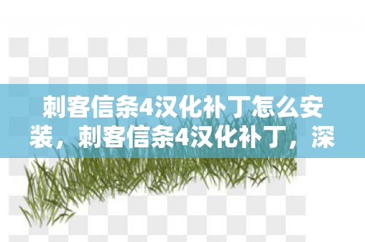 刺客信条4汉化补丁怎么安装,刺客信条4汉化补丁,深度解析与体验分享 刺客信条4汉化补丁怎么安装,刺客信条4汉化补丁,深度解析与体验分享