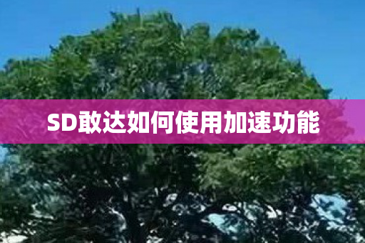 SD敢达如何使用加速功能 SD敢达如何使用加速功能