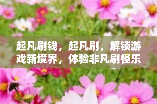 起凡刷钱,起凡刷,解锁游戏新境界,体验非凡刷怪乐趣 起凡刷钱,起凡刷,解锁游戏新境界,体验非凡刷怪乐趣