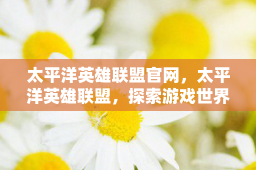 太平洋英雄联盟官网，太平洋英雄联盟，探索游戏世界的无限可能