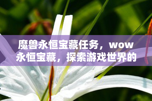 魔兽永恒宝藏任务,wow永恒宝藏,探索游戏世界的无尽财富 魔兽永恒宝藏任务,wow永恒宝藏,探索游戏世界的无尽财富